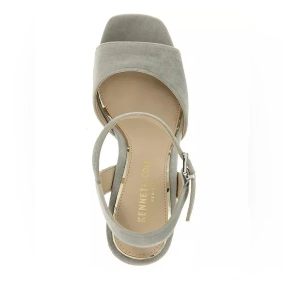 New! Kenneth Cole New York Dolly Crystal Heel Platform Sandal in silver Size 7.5 - Picture 5 of 12